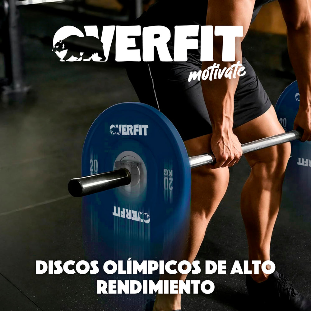 Disco Pesa Olimpica Goma Overfit 20kg Antideslizante