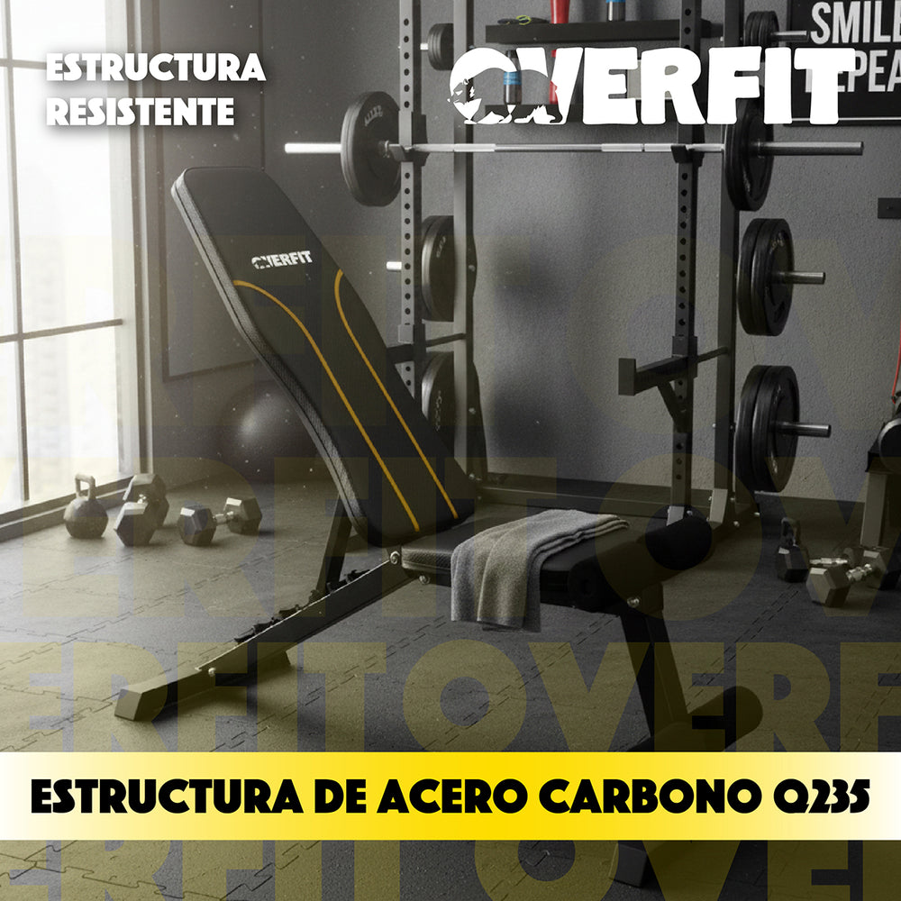 Banco Reclinable Gym Multifuncional Overfit Press Ajustable
