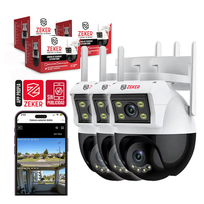 Camara de Seguridad Domo Zeker 4MP 2.4G Wifi Impermeable X3