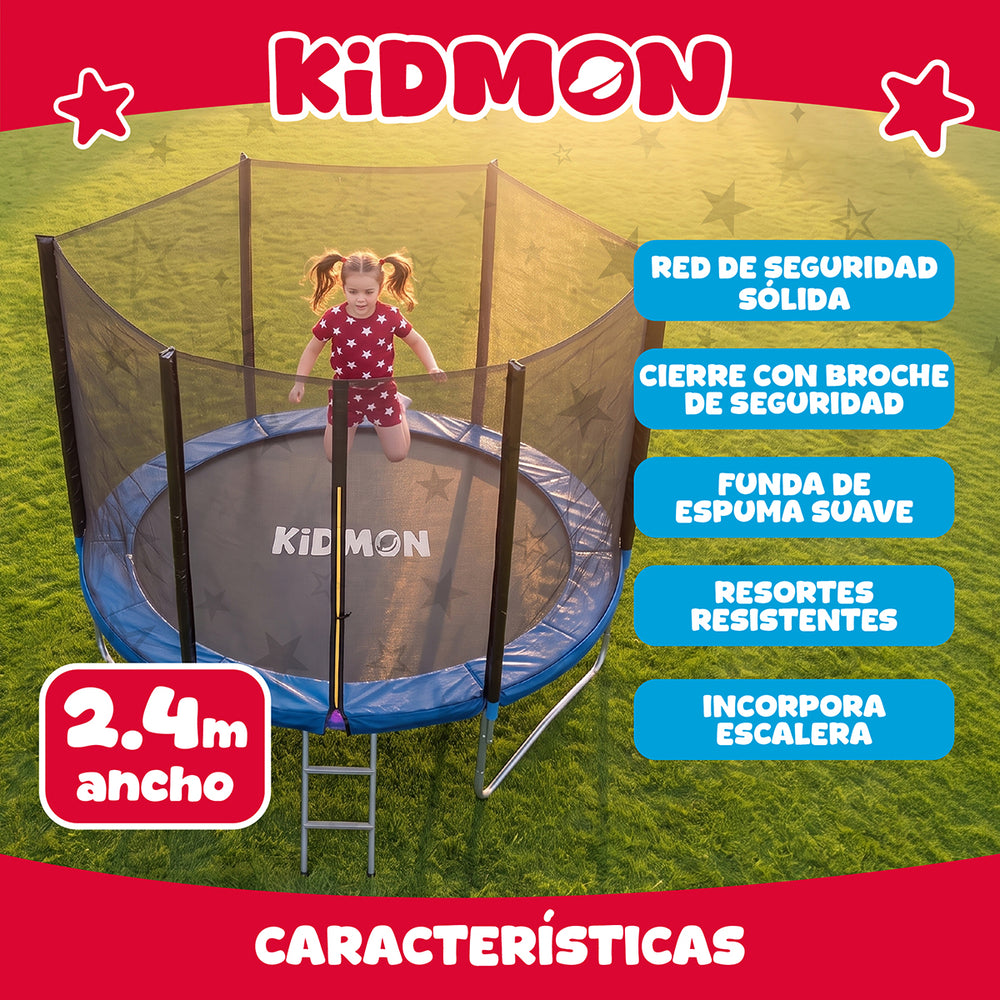 Cama Elastica Para Ninos 2.4 Metros Kidmon Cama Saltarina
