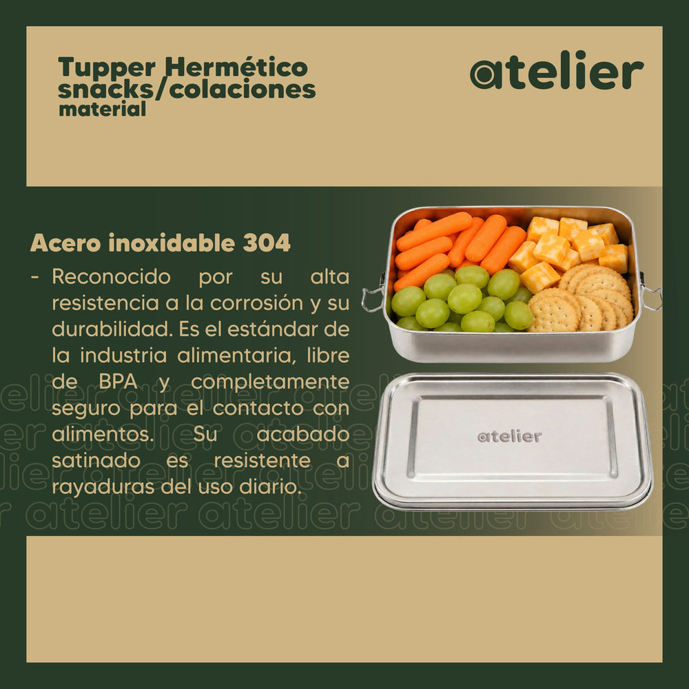 Tupper Frasco 850ml Atelier Acero Inoxidable Individual