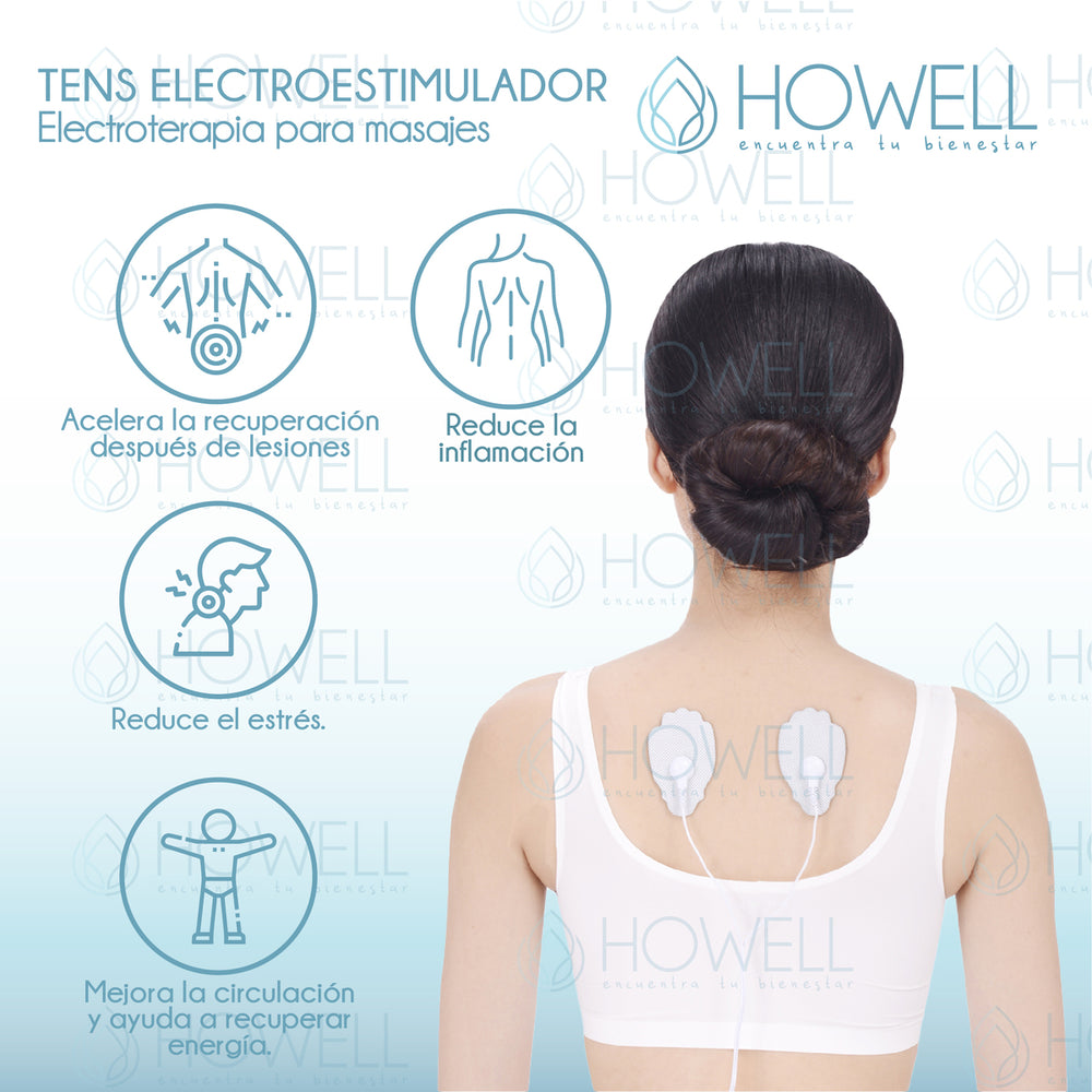Tens Electroestimulador Muscular 36 Modos Howell EMS Dual