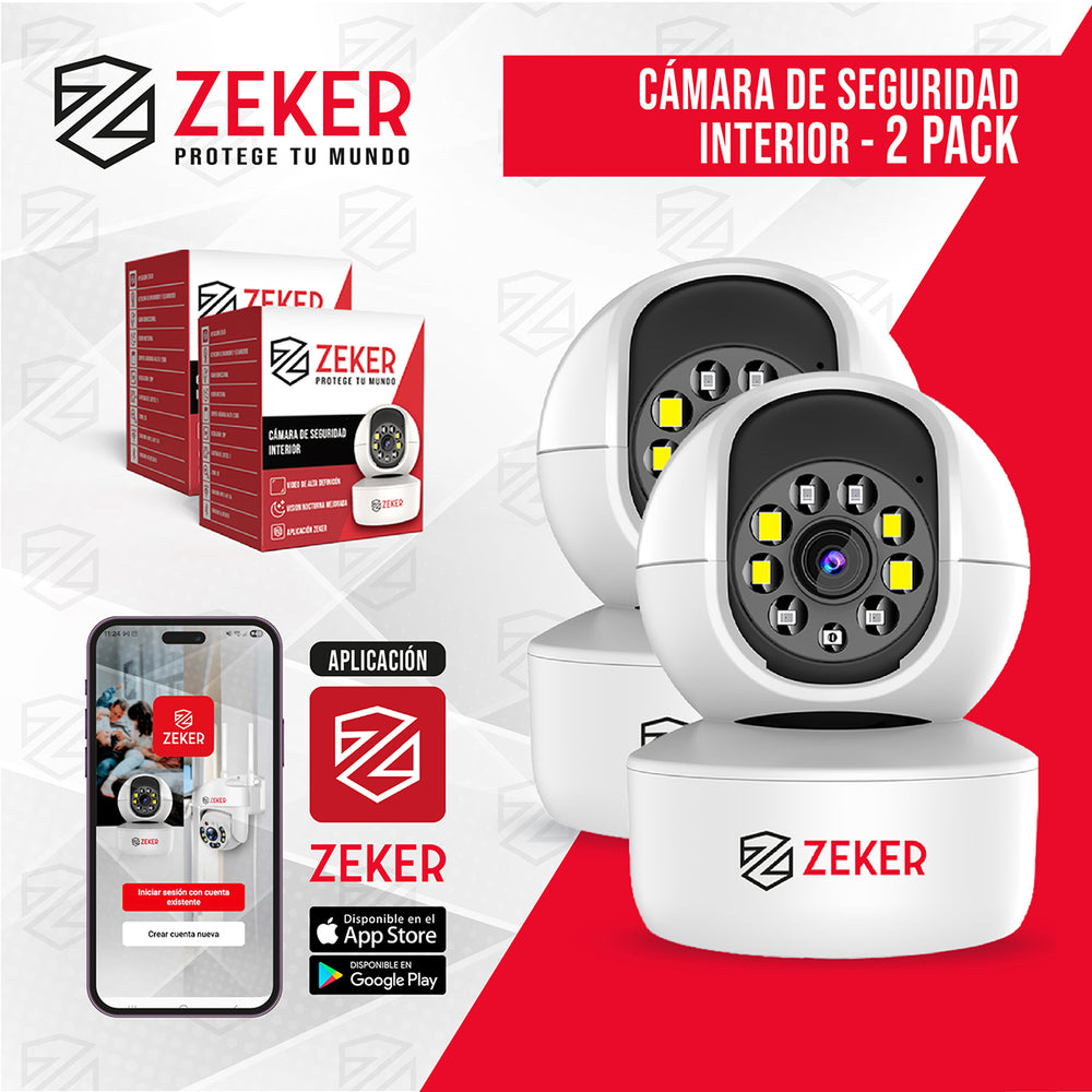 Camara De Seguridad Interior Wifi IP Zeker 2MP 2.4G X2