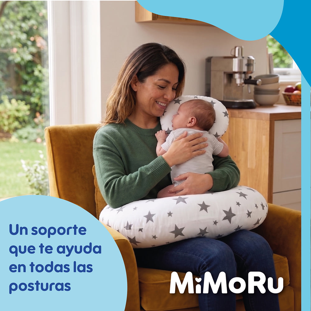 Almohadilla cojin de lactancia para bebe diseño estrellas