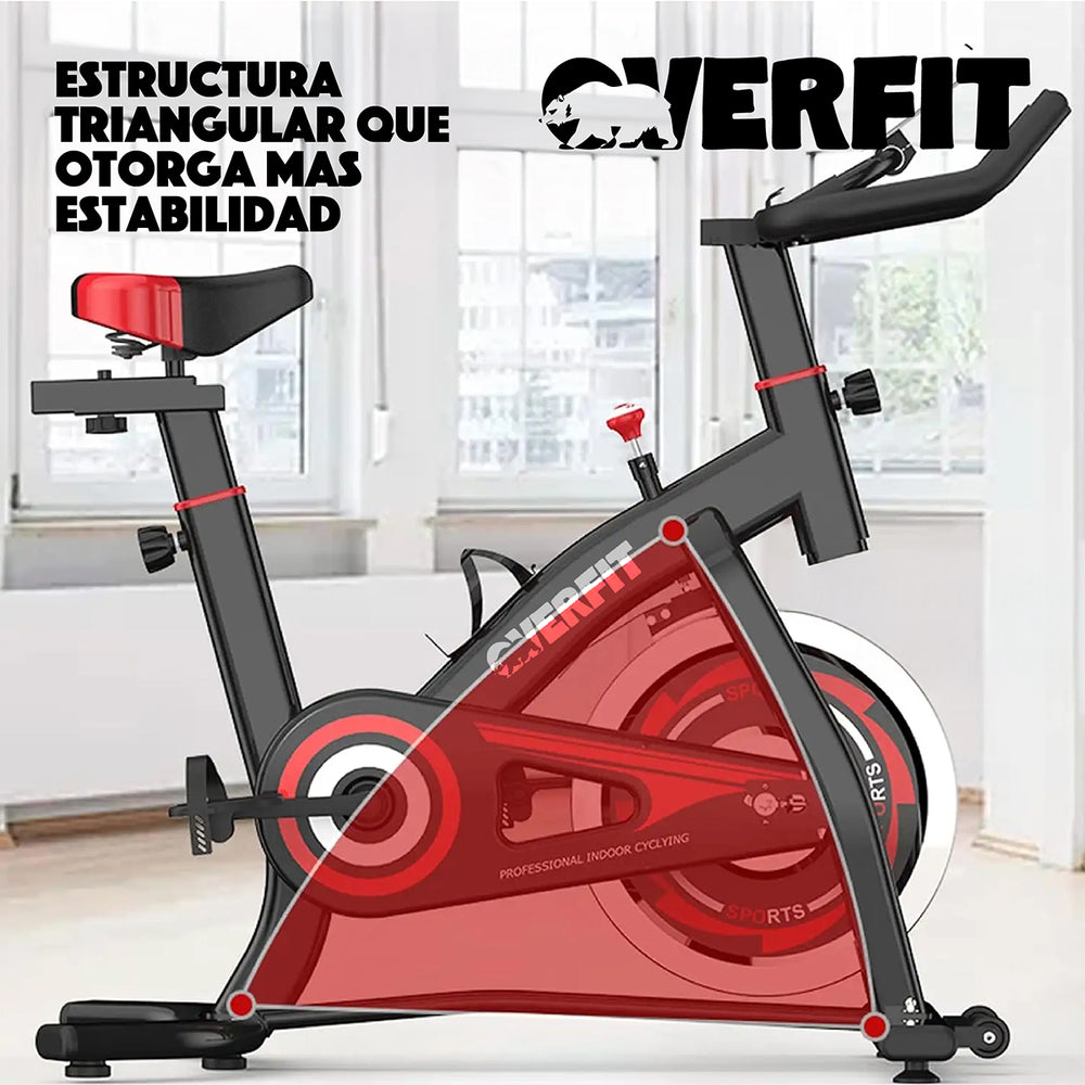 Bicicleta de Spinning Pro Overfit Estática Fitness Gym