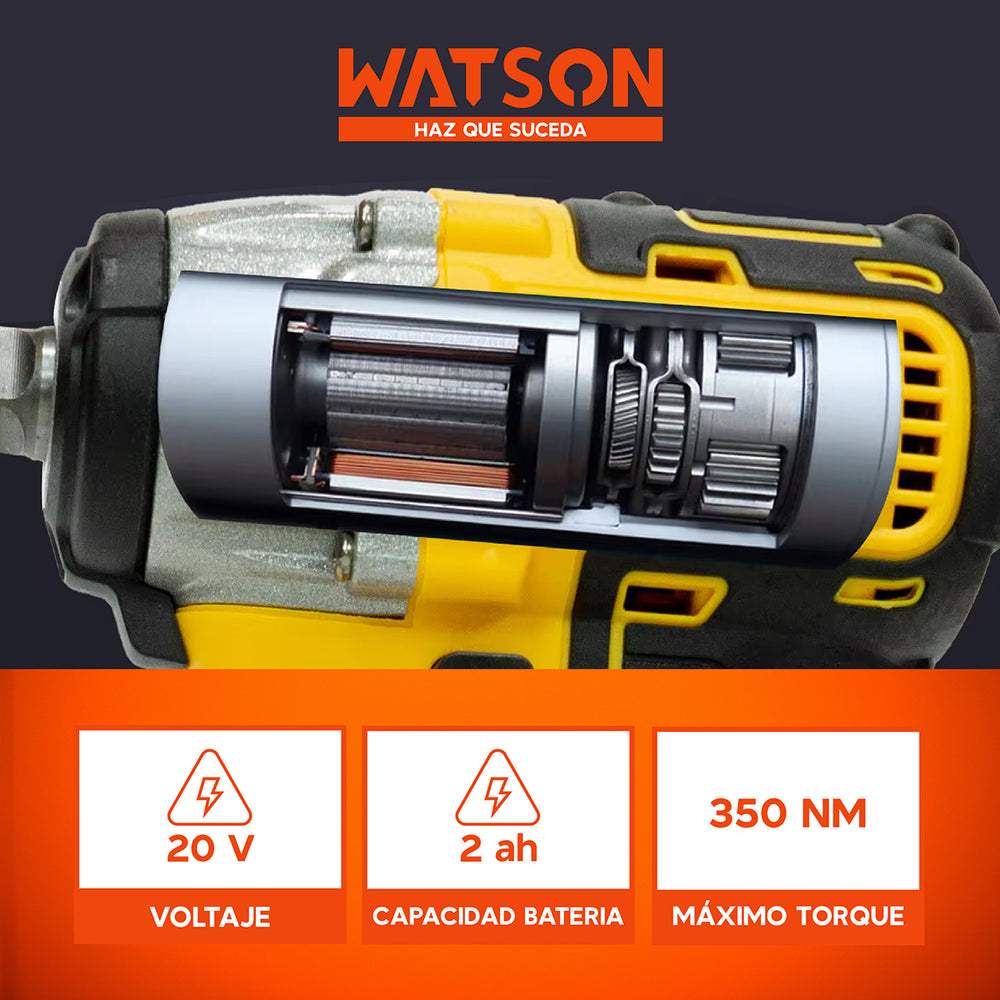 Taladro Inalámbrico Percutor 36V + Llave Impacto Watson