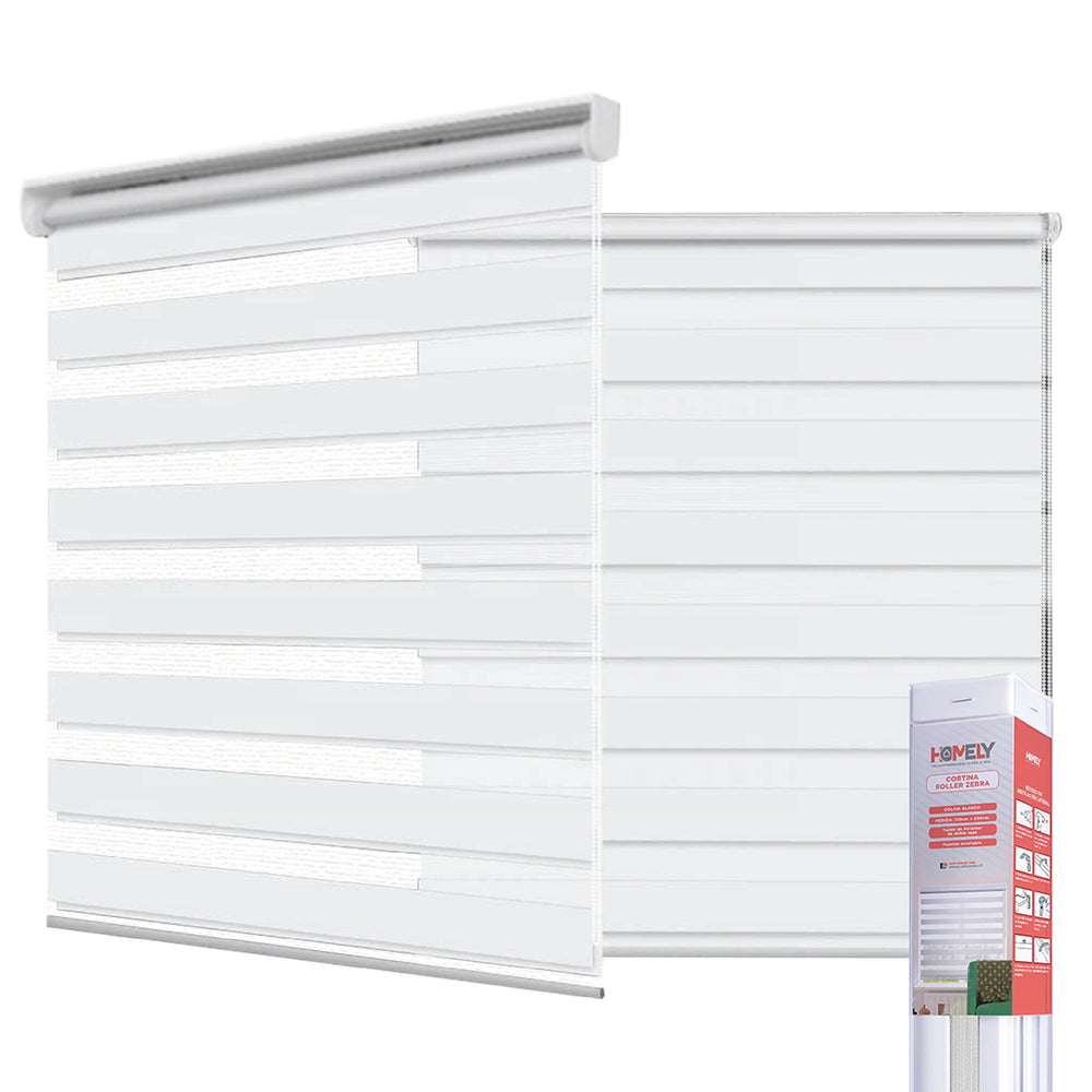 Cortinas Roller Duo 100% Dia y Noche Zebra 120x200cm Homely