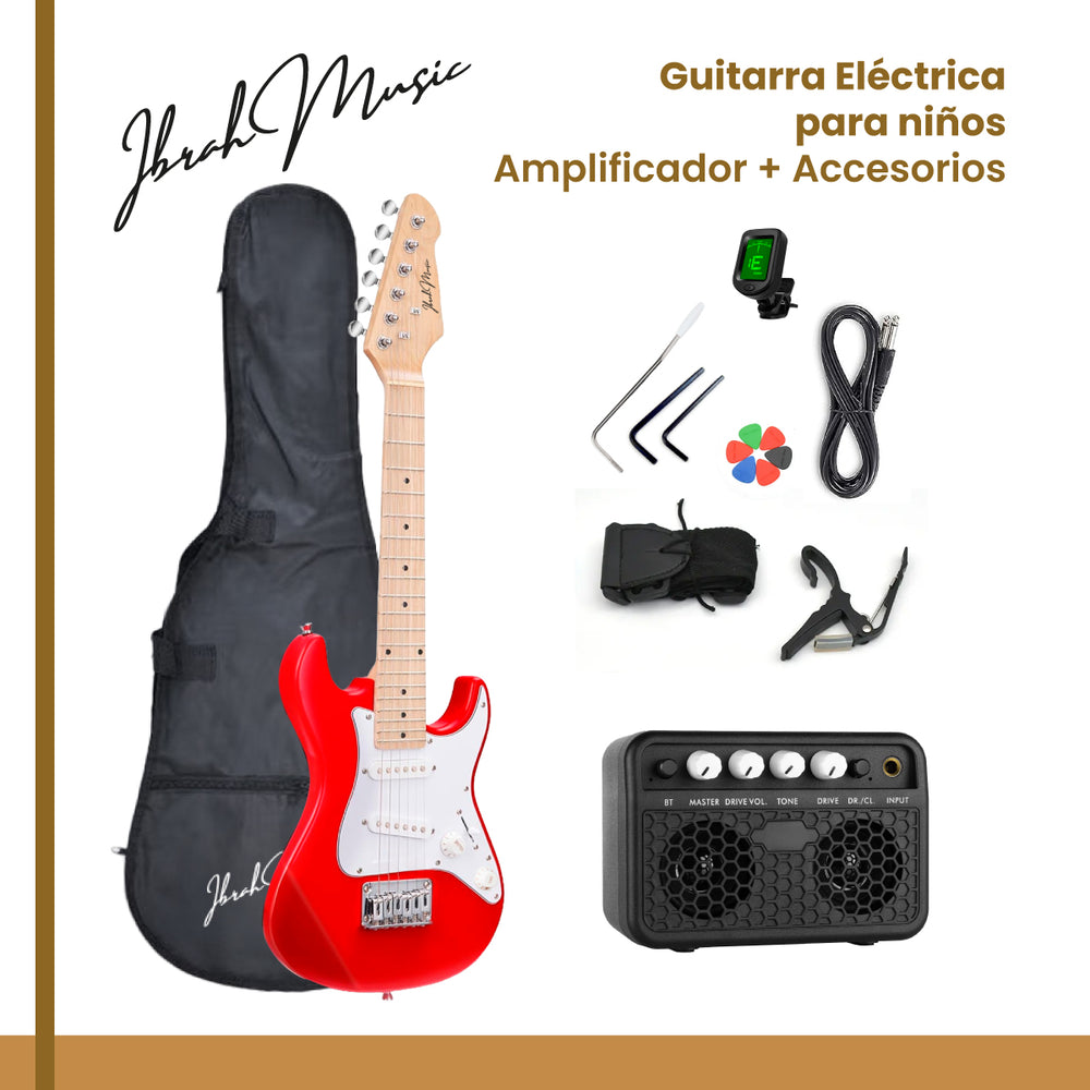 Guitarra Electrica Stratocaster Niño Ibrah 30 Pgds Amplif