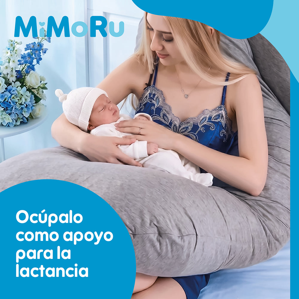 Cojin Maternal De Lactancia Embarazada Mimoru Almohada U Funda Extra Suave Para Dormir Antimolestia Gris - Default Title
