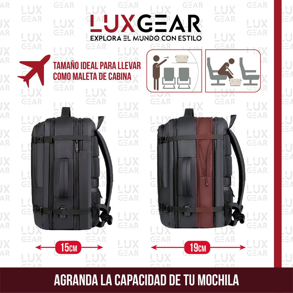 Mochila De Viaje 900D Luxgear Notebook Cabina 28 Litros