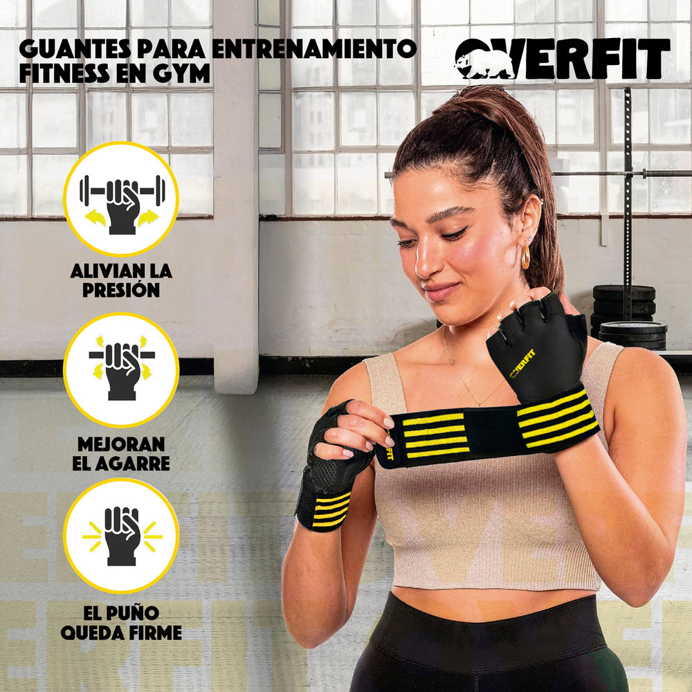 Guantes gym entrenamiento fitness talla L