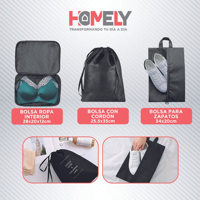 Bolsas Organizadoras Maleta Viaje Homely Set 8 Bolsas