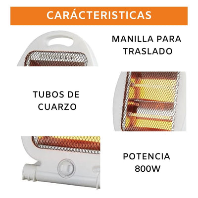 Termoventilador Calefactor Portatil Electrico 800W