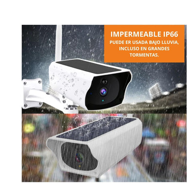 Camara De Seguridad Solar Wifi Impermeable