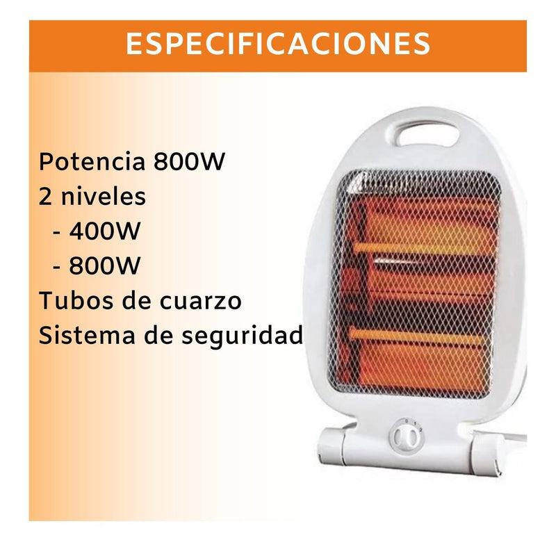 Termoventilador Calefactor Portatil Electrico 800W