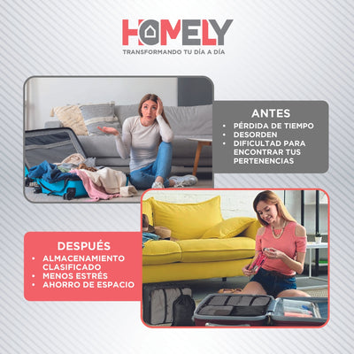 Bolsas Organizadoras Maleta Viaje Homely Set 8 Bolsas