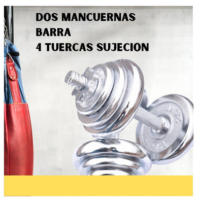 Set Mancuernas 20 Kg Cromadas Kit Mancuernas Profesional