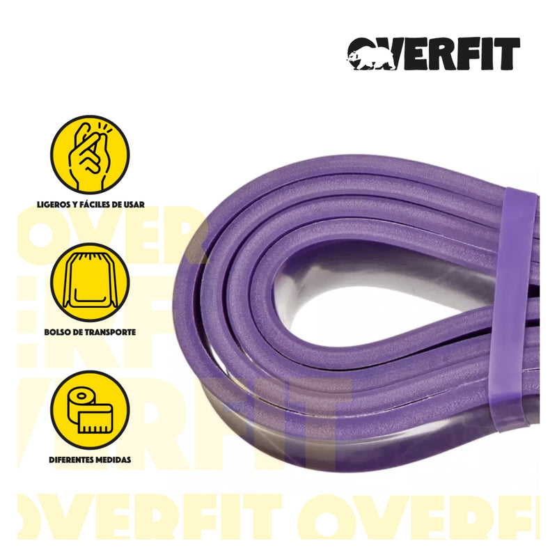 Power Bands Resistencia x3 Bandas Elásticas Latex Overfit