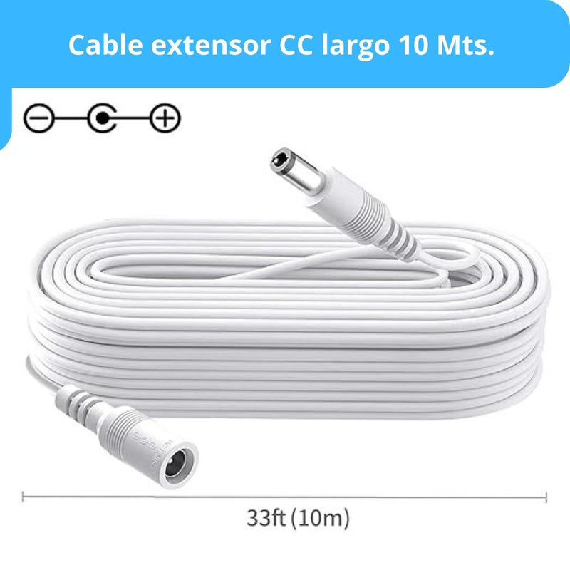 Cable Cámara Seguridad Extensor Universal 10 Metros 12V