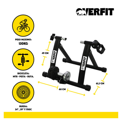 Rodillo Magnético Bicicleta Ciclismo Entrenamiento Overfit