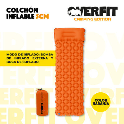 Colchoneta Inflable Individual Camping Overfit Light 5cm