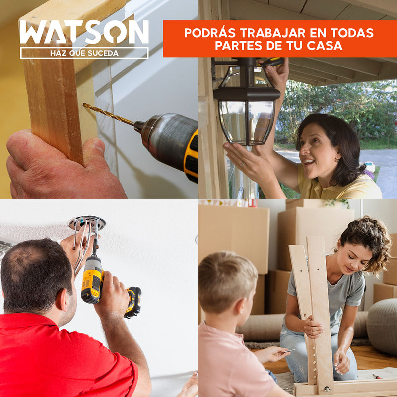 Taladro Inalámbrico Watson 36V + 2 Baterías + Accesorios