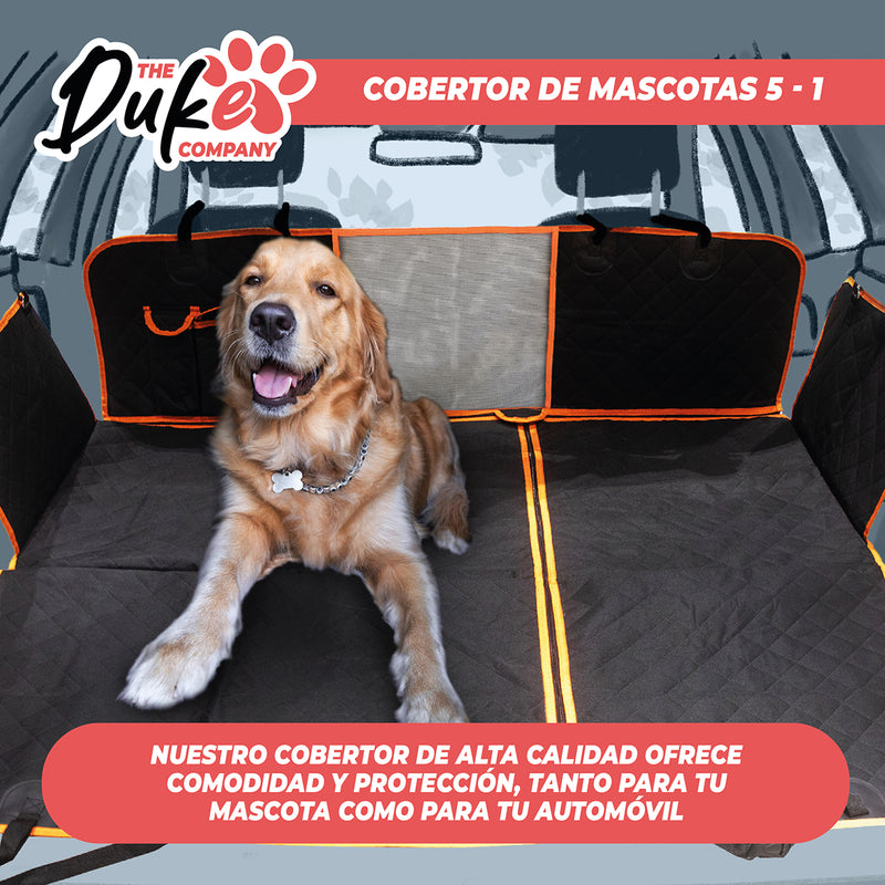 Cubre Asiento Auto Para Mascotas Funda Cobertor Duke 5 en 1