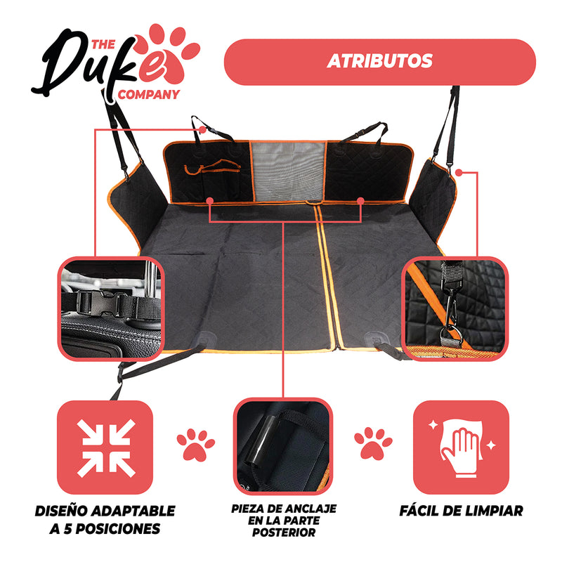 Cubre Asiento Auto Para Mascotas Funda Cobertor Duke 5 en 1