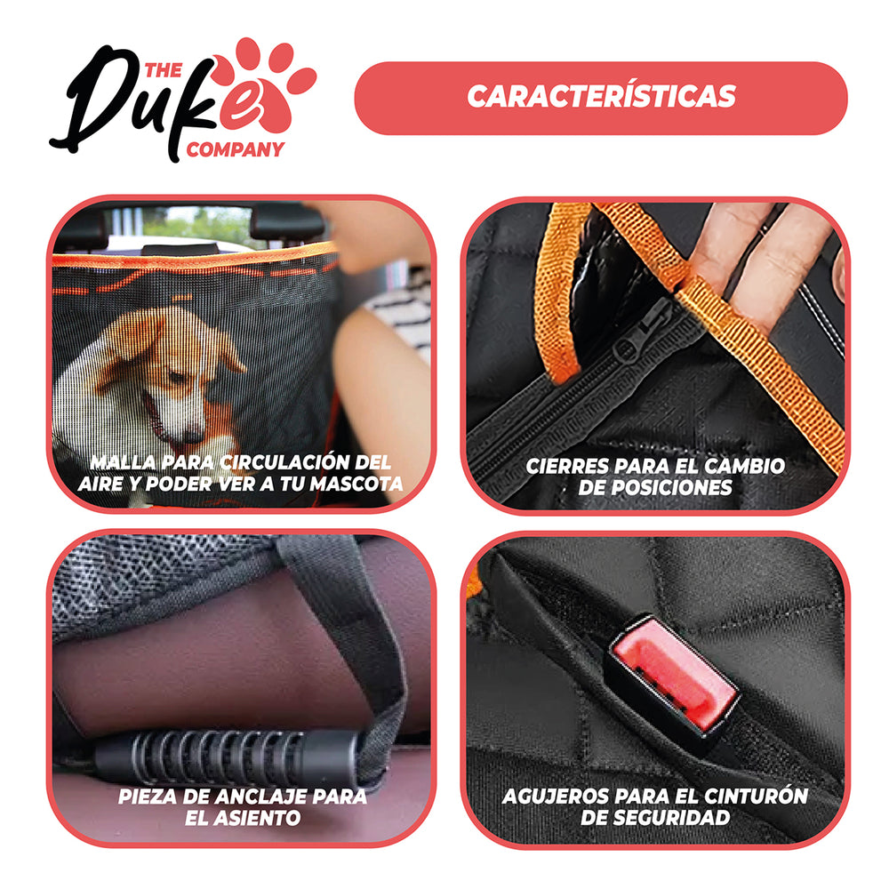 Cubre Asiento de Auto para Mascotas 5 en 1
