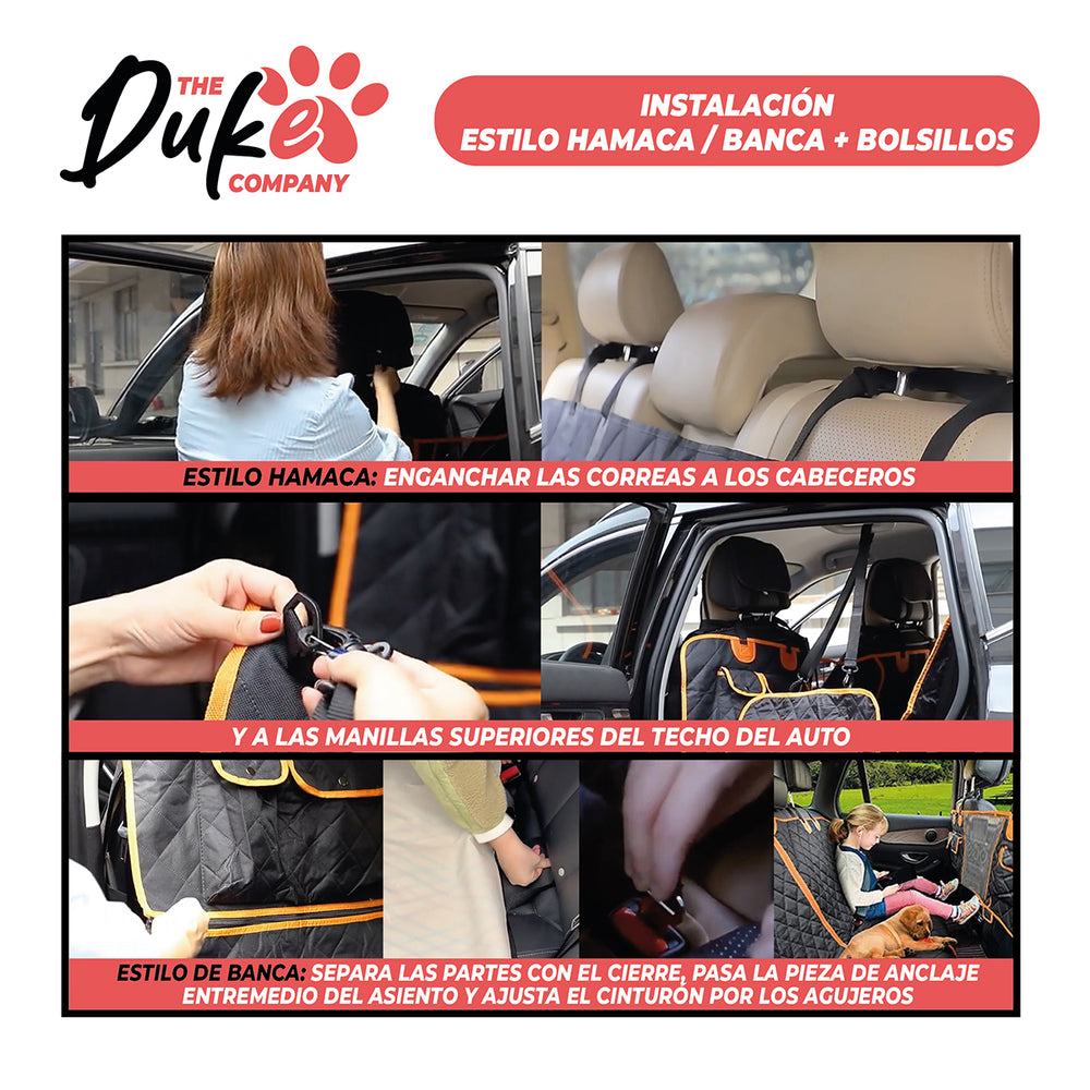 Cubre Asiento de Auto para Mascotas 5 en 1