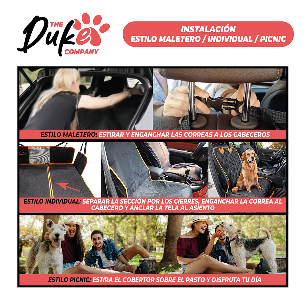 Cubre Asiento de Auto para Mascotas 5 en 1