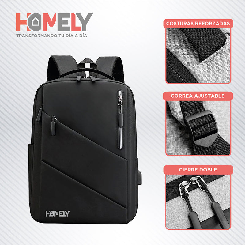 Mochila Notebook Antirrobo Homely Impermeable Ejecutiva