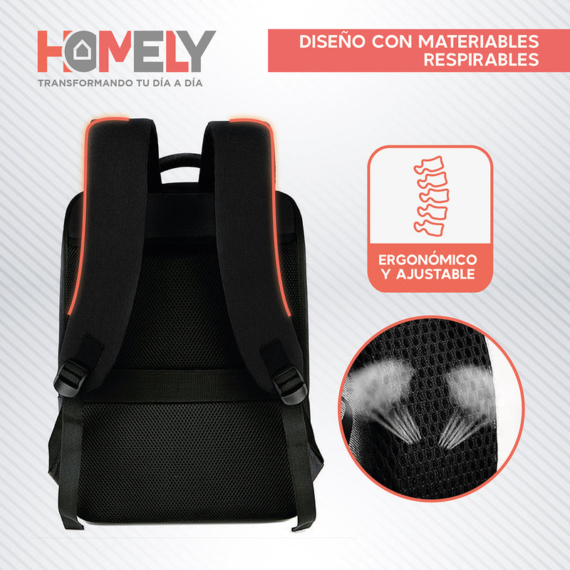 Mochila Notebook Antirrobo Homely Impermeable Ejecutiva