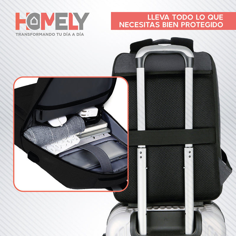 Mochila Notebook Antirrobo Homely Impermeable Ejecutiva