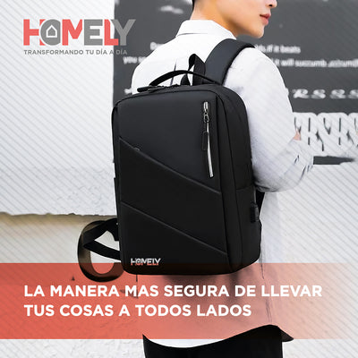 Mochila Notebook Antirrobo Homely Impermeable Ejecutiva