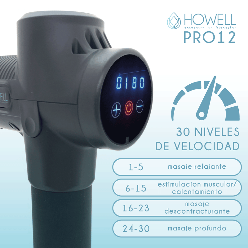 Pistola de Masajes Howell PRO 12