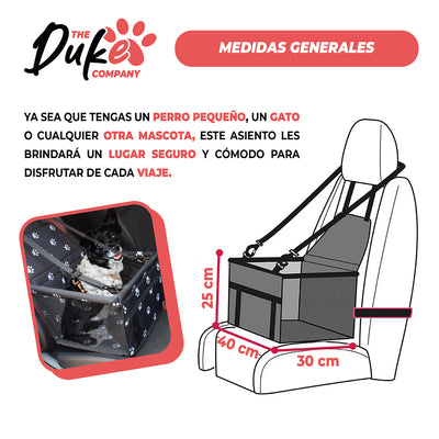 Asiento Para Mascotas Auto Duke Reforzado