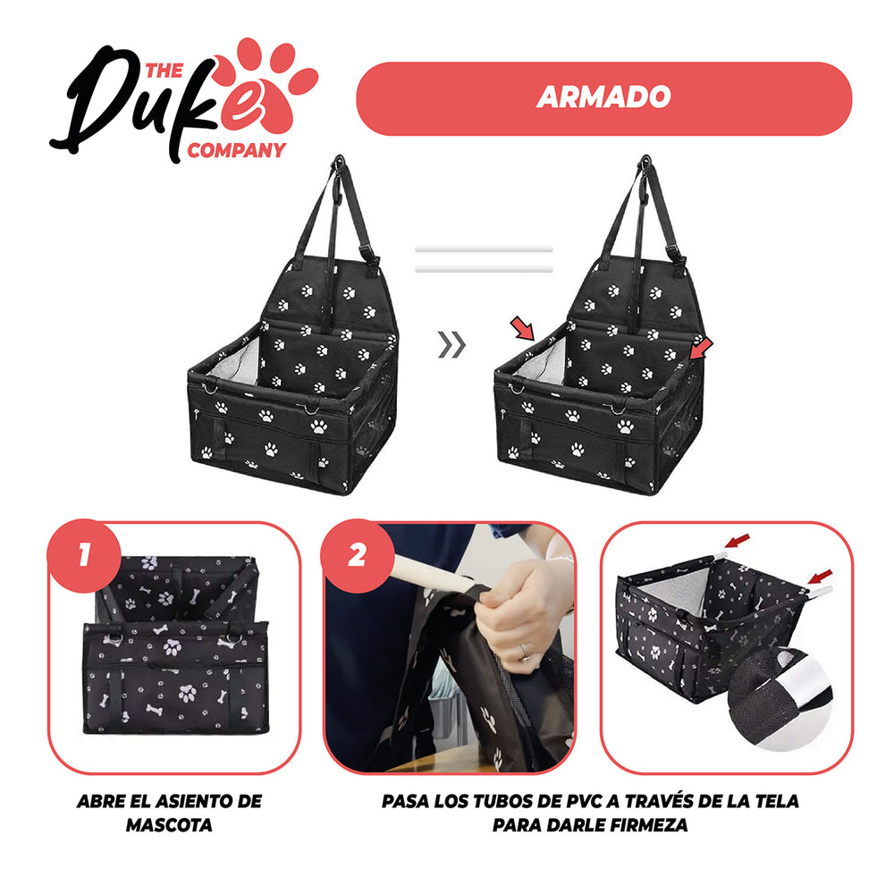 Asiento de Auto para Mascotas Reforzado