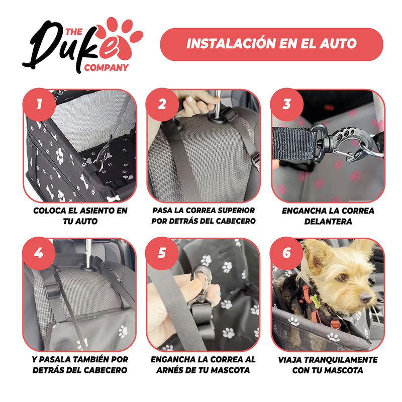 Asiento Para Mascotas Auto Duke Reforzado