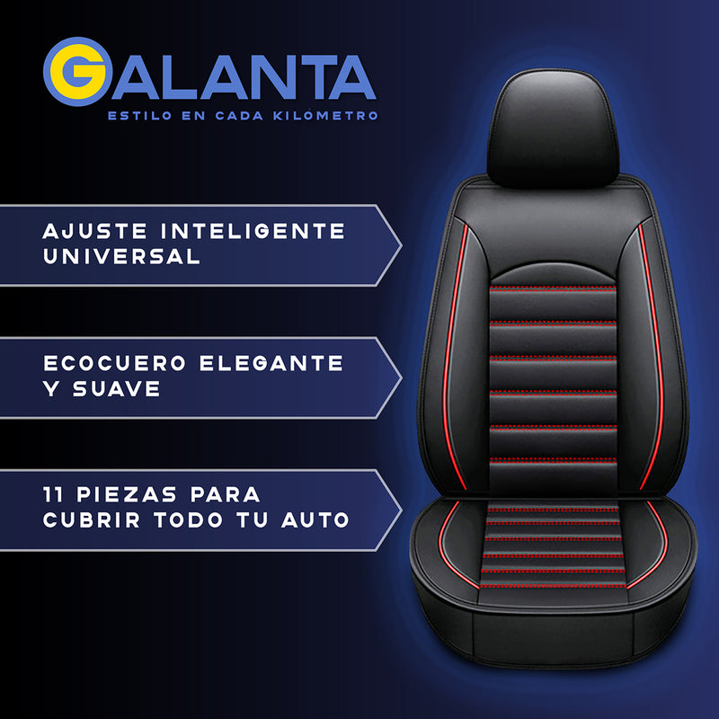 Funda Cubre Asiento Ecocuero Galanta Set 5 Asientos Luxury