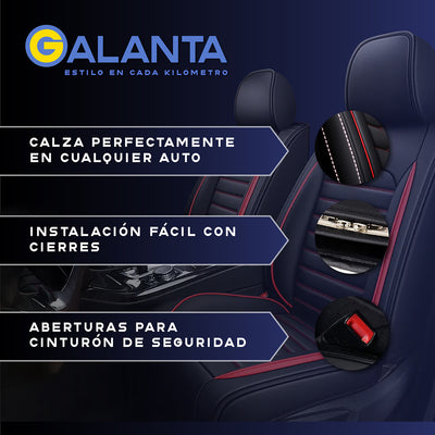 Funda Cubre Asiento Ecocuero Galanta Set 5 Asientos Luxury