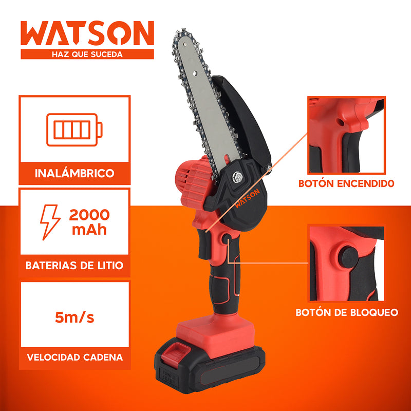 Sierra Eléctrica Watson 6 pulgadas + 2 baterías